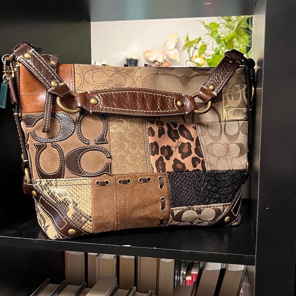 Coach Patchwork Leather Shoulder Bag